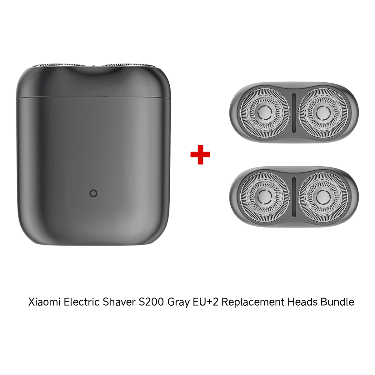 Xiaomi Electric Shaver S200 Silver EU+ 2 Replacement Head Kit Black Bundle