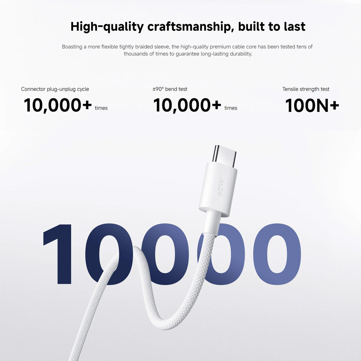 Xiaomi 3A flettet USB-C til USB-C-kabel (1 m)