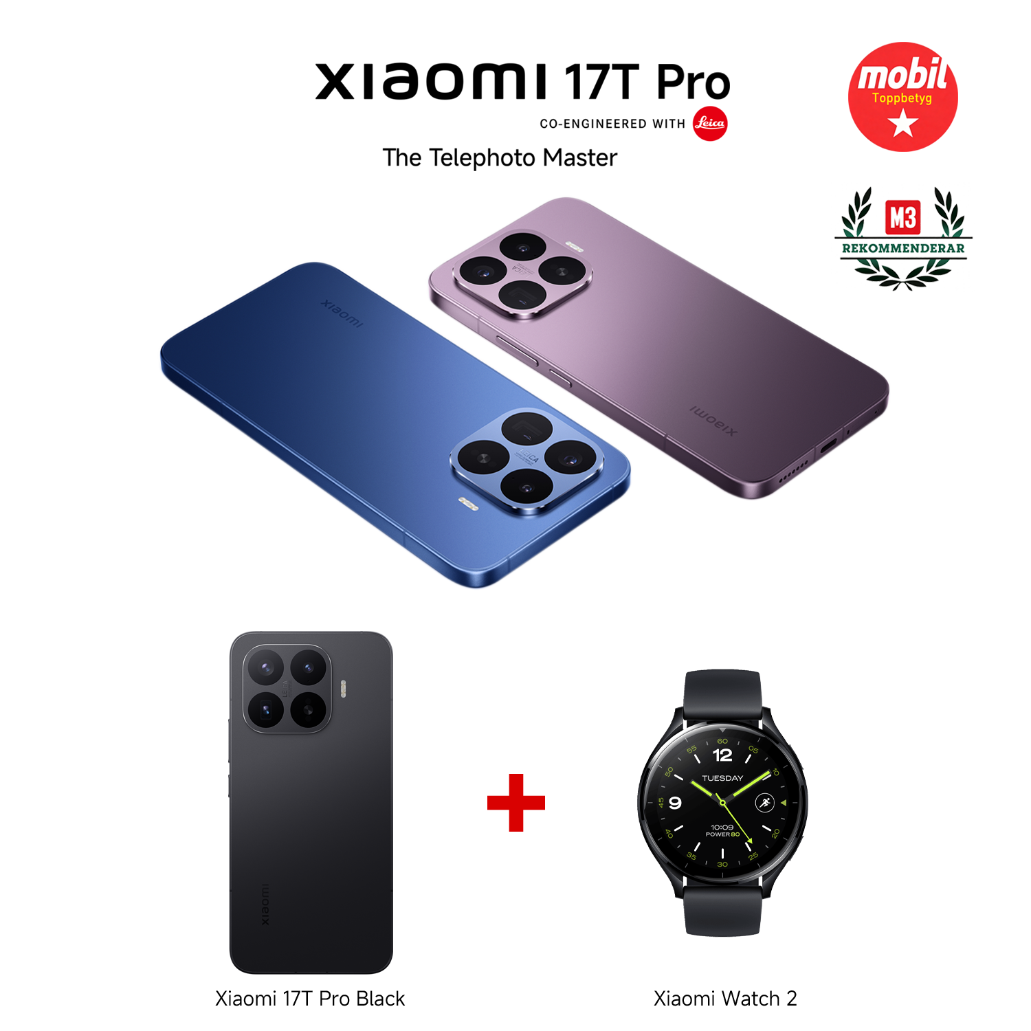 Xiaomi 17T Pro Black 12GB RAM 512GB ROM + Xiaomi Watch 2 Black