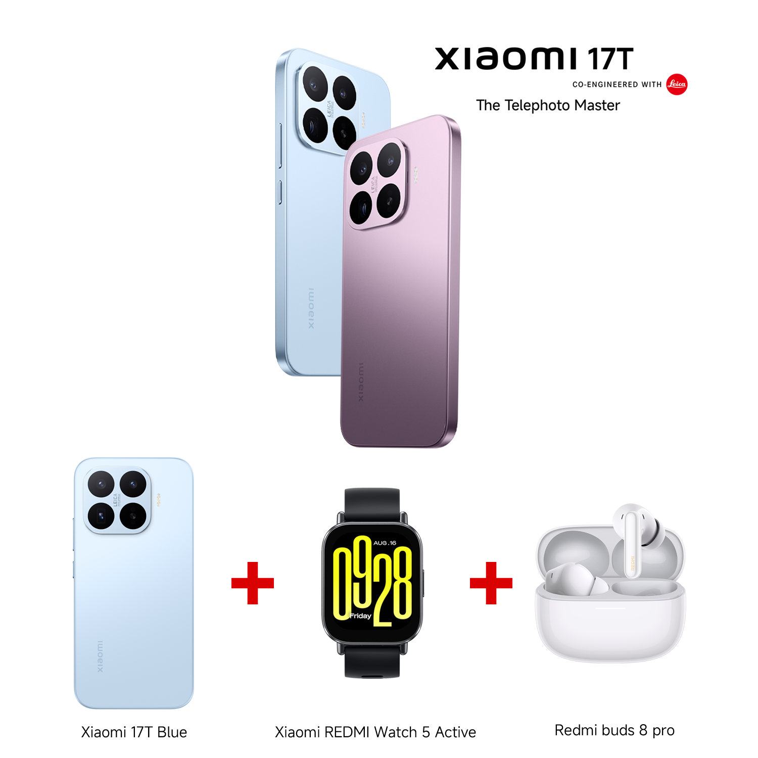 Xiaomi 17T Bundle with REDMI Watch 5 Active + REDMI Buds 8 Pro