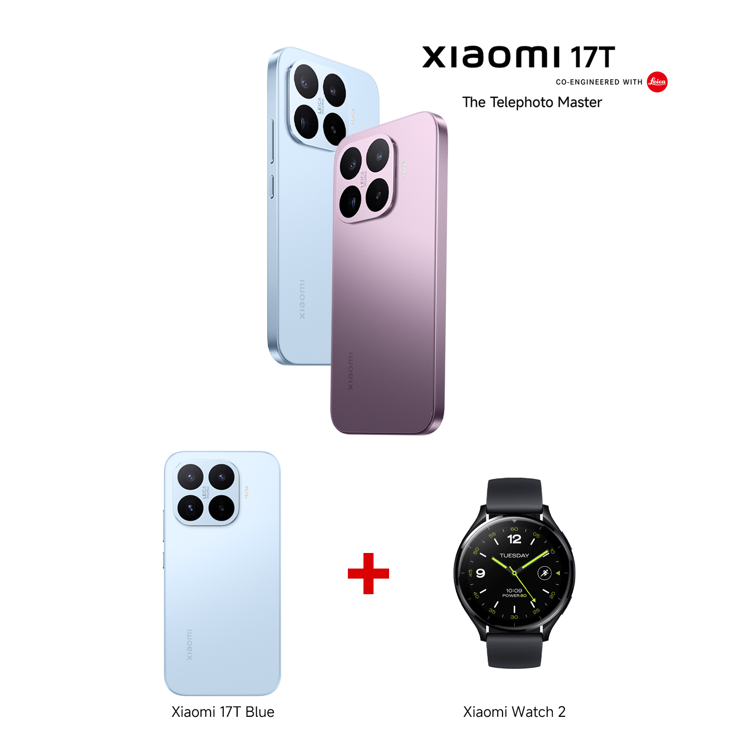 Xiaomi 17T Blue 12GB RAM 256GB ROM + Xiaomi Watch 2 Black