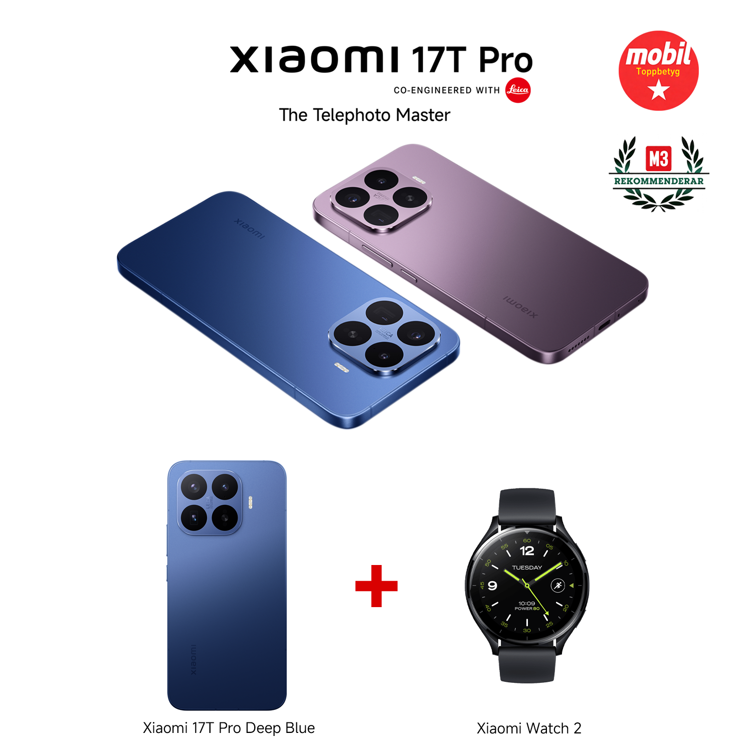 Xiaomi 17T Pro Black 12GB RAM 512GB ROM + Xiaomi Watch 2 Black