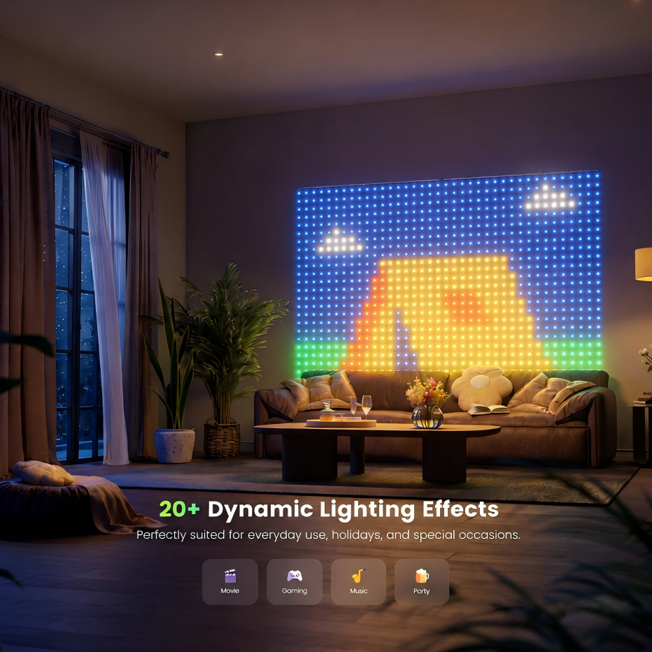 Yeelight Curtain Lights smart RGBIC 1,5 × 2m