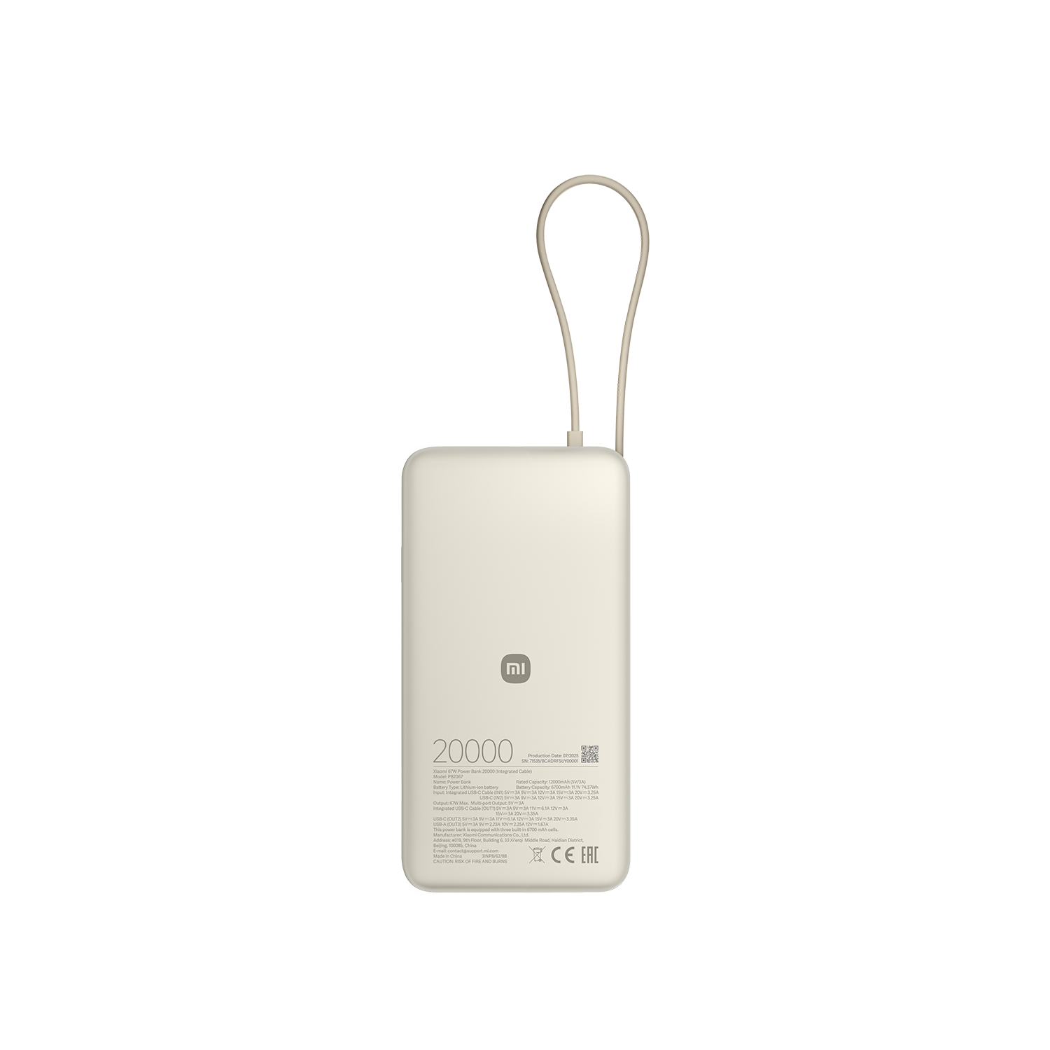 Xiaomi 67W Power Bank 20000 (Integrated Cable)