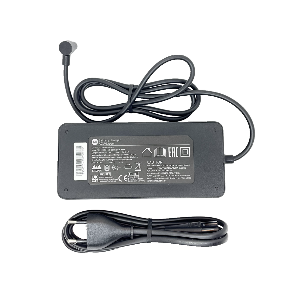 Xiaomi elektrisk scooter 4 Ultra officiel oplader