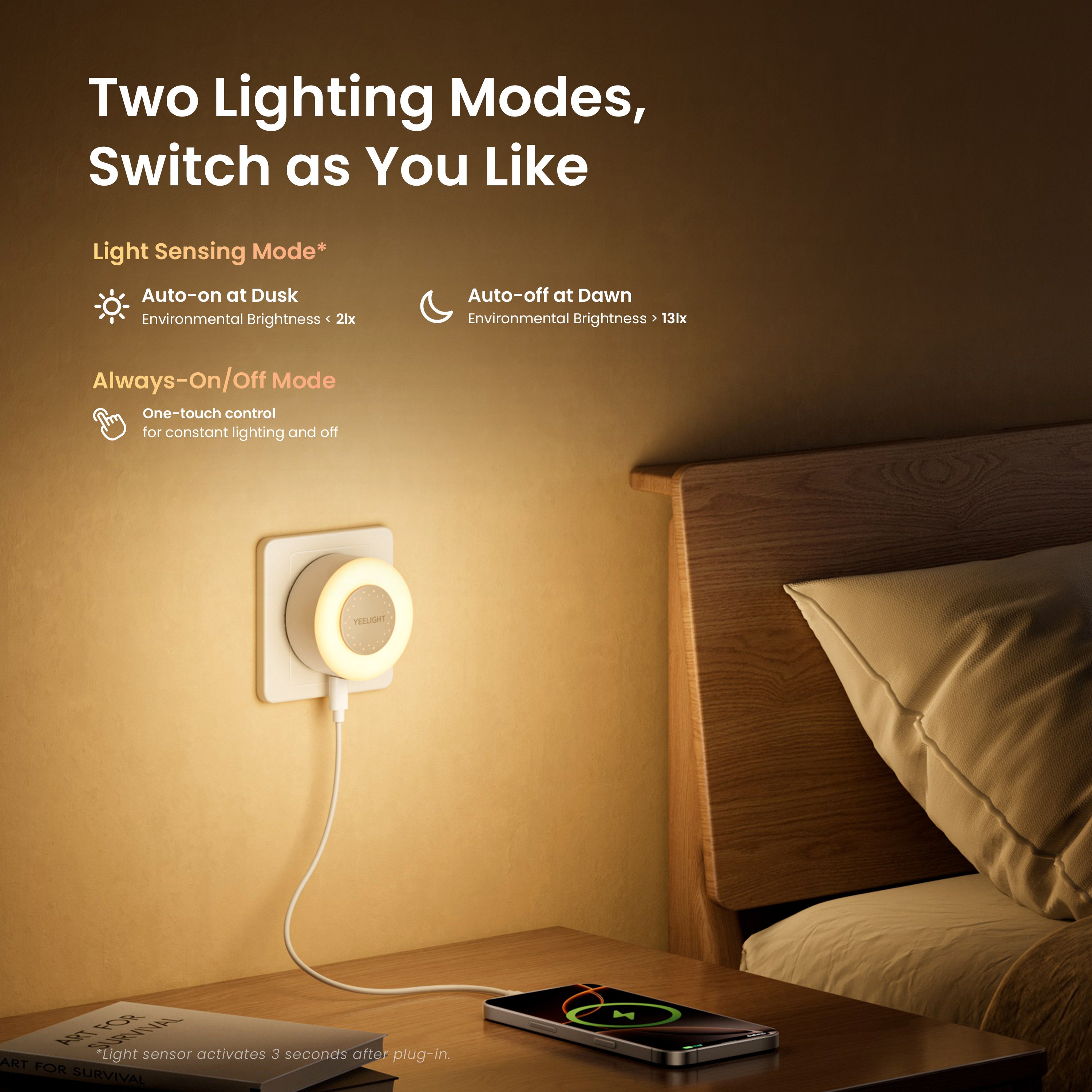 Yeelight USB Charger With Nightlight Function - Jelly 4 Plus