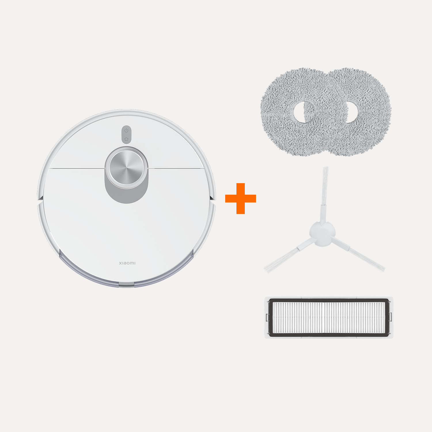 Xiaomi Robot Vacuum S20+ (White) + Accessory Bundle