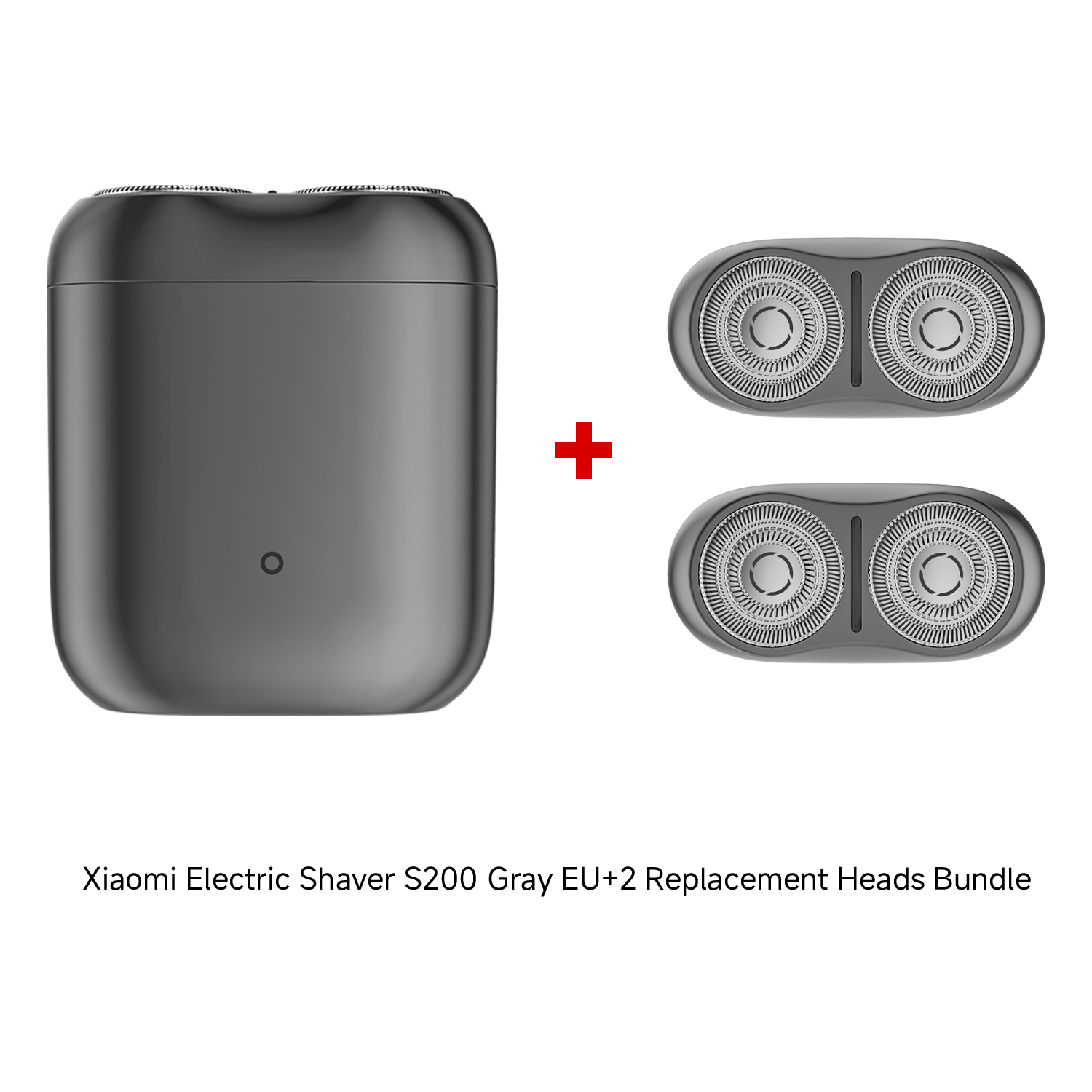 Xiaomi Electric Shaver S200 Silver EU+ 2 Replacement Head Kit Black Bundle