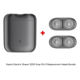 Xiaomi Electric Shaver S200 Silver EU+ 2 Replacement Head Kit Black Bundle