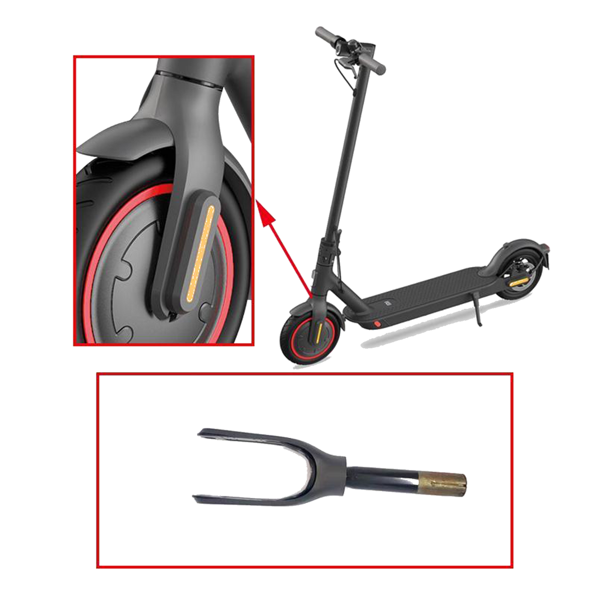 Forgaffel-Mi elektrisk scooter-sort