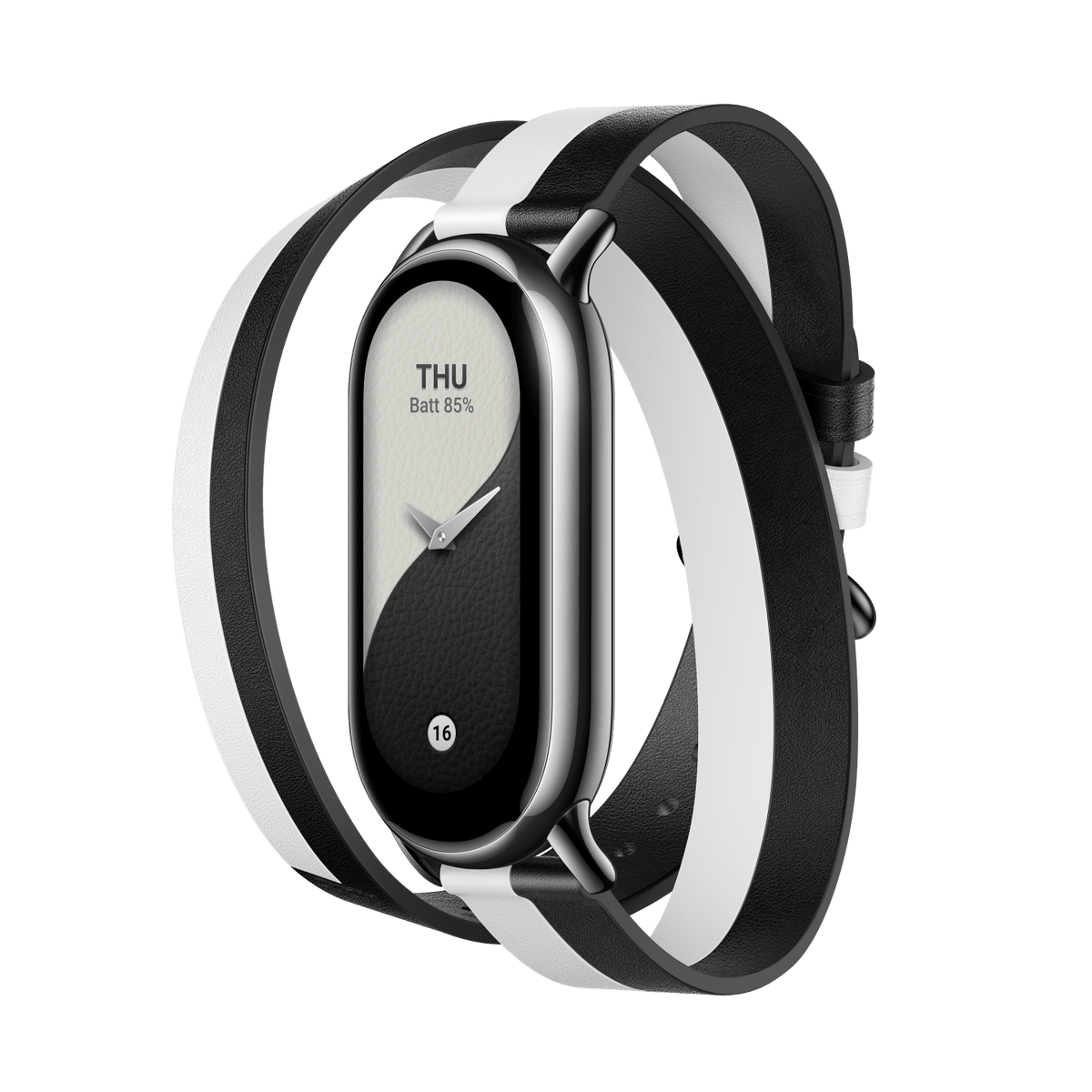 Xiaomi Smart Band 8/9 Double wrap Sort og hvid