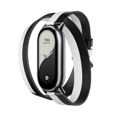 Xiaomi Smart Band 8 Double wrap Sort og hvid