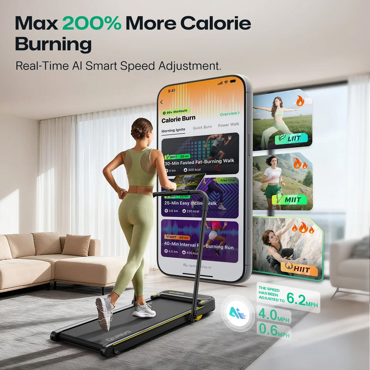 UREVO Strol 2E 2-IN-1 Walking&Running Treadmill