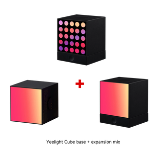Yeelight Cube Smart Lamp Rooted Base+Panel+Matrix Extension Bundle