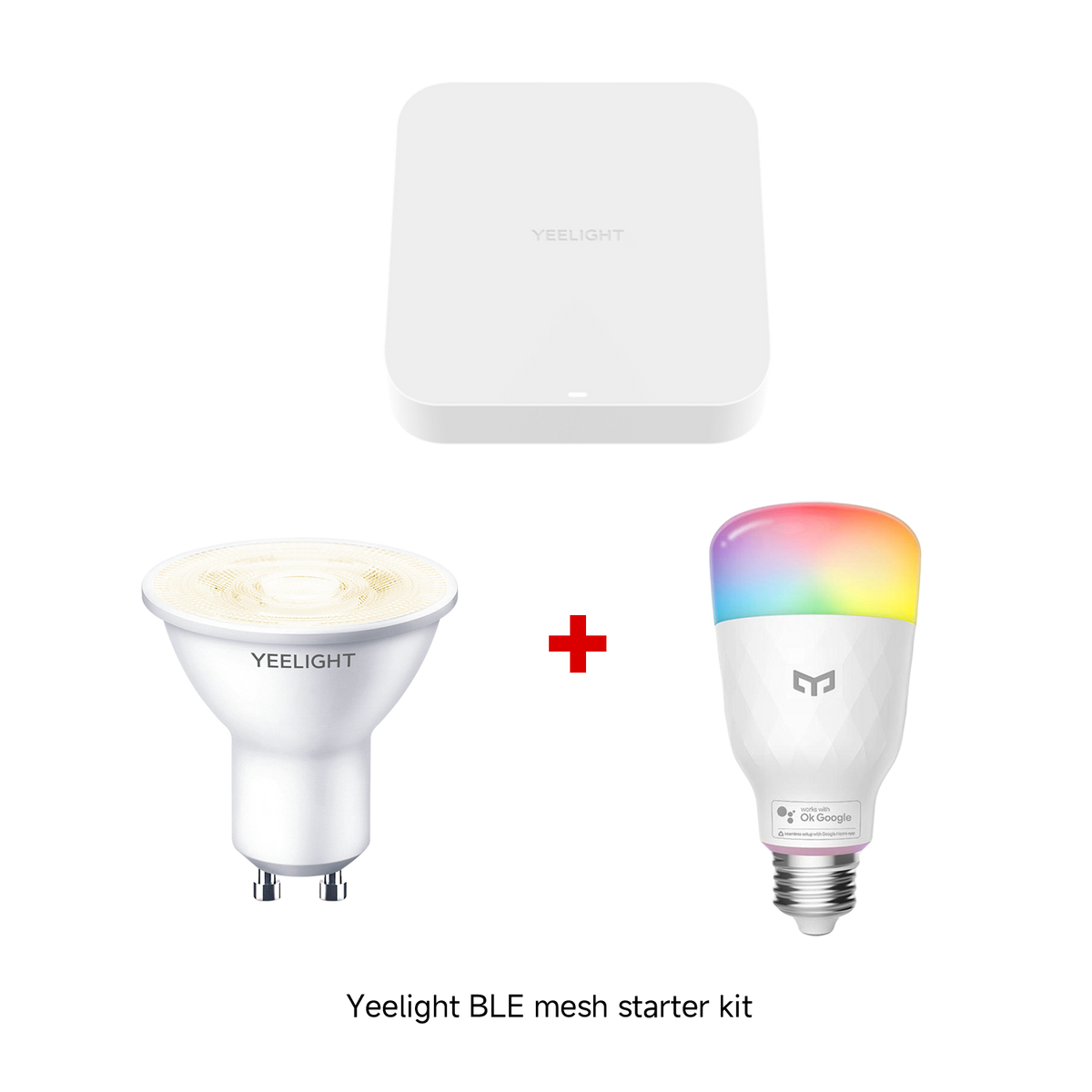 Yeelight Smart LED Bulb (Multicolor M2 E27) + Gateway (BLE Mesh) + GU10 Smart Bulb W1 (2700K Warm White)