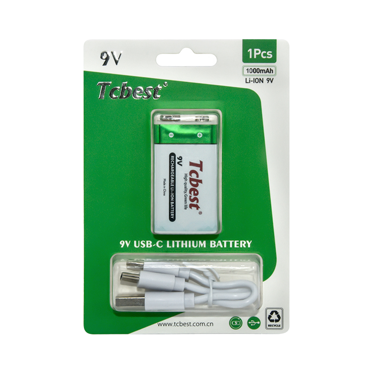 USB-C genopladelige lithium-batterier – AAA, AA, C, D & 9V