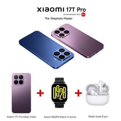 Xiaomi 17T Pro Bundle with REDMI Watch 5 Active + REDMI Buds 8 Pro