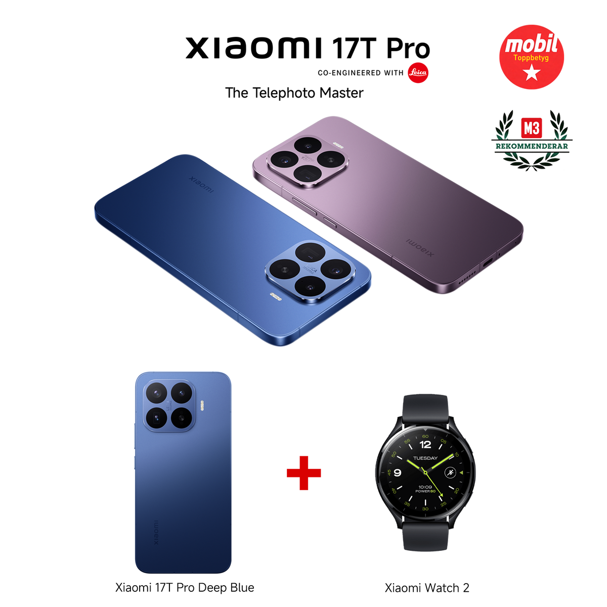 Xiaomi 17T Pro Black 12GB RAM 512GB ROM + Xiaomi Watch 2 Black