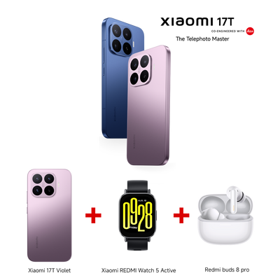 Xiaomi 17T Bundle with REDMI Watch 5 Active + REDMI Buds 8 Pro
